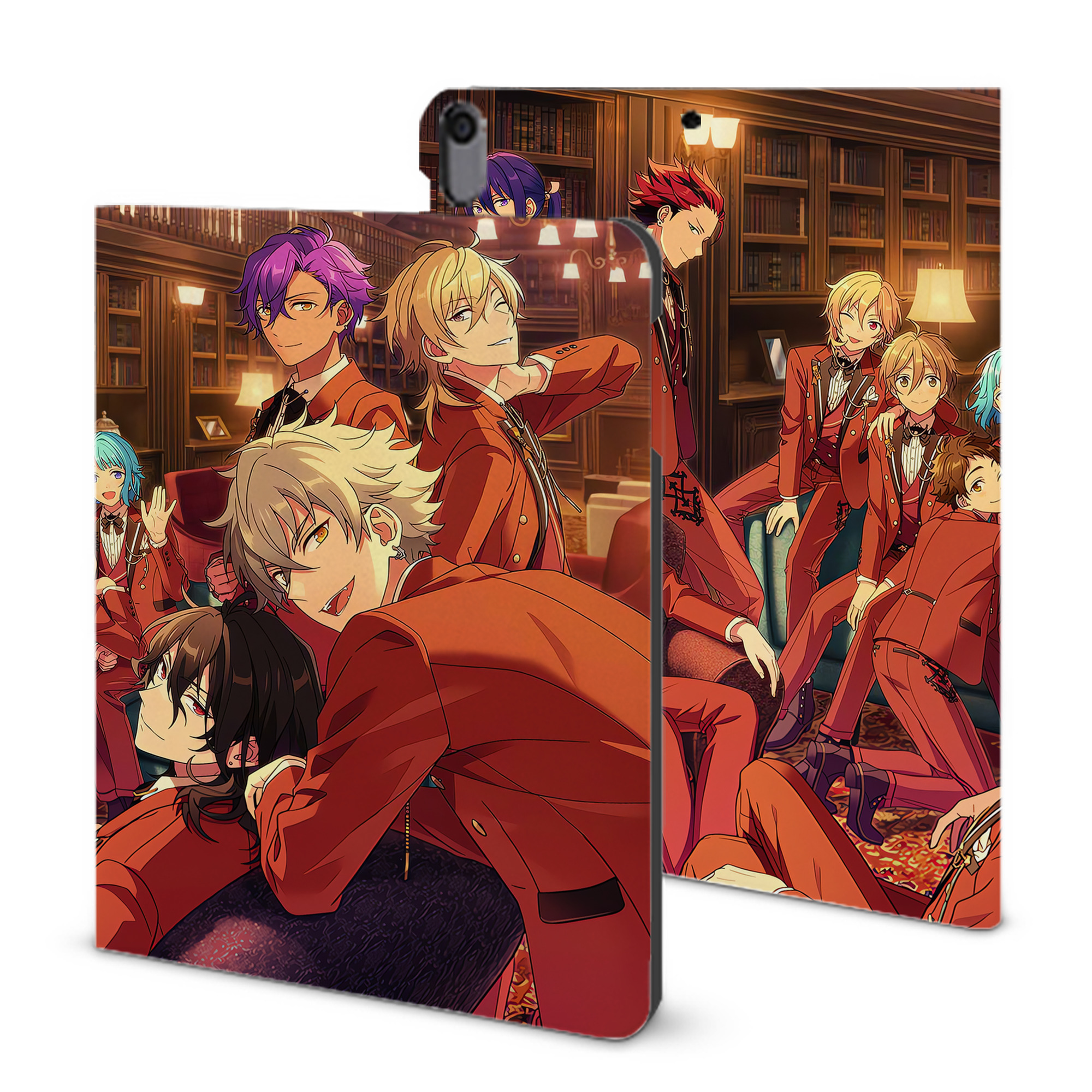 （画像用） あんさんぶるスターズ! Ensemble Stars IPad ケース ブック型 PUレザー TPU 耐衝撃 軽量 薄型 ペン収納なし 全面保護 IPad 各モデル対応